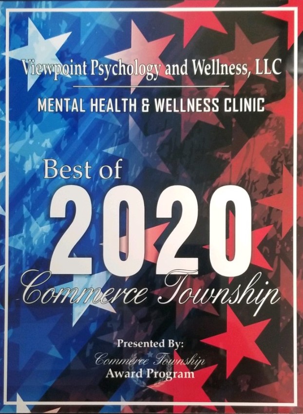 Psychology and Therapy Services in Commerce, MI | Viewpoint Psychology & Wellness - Award