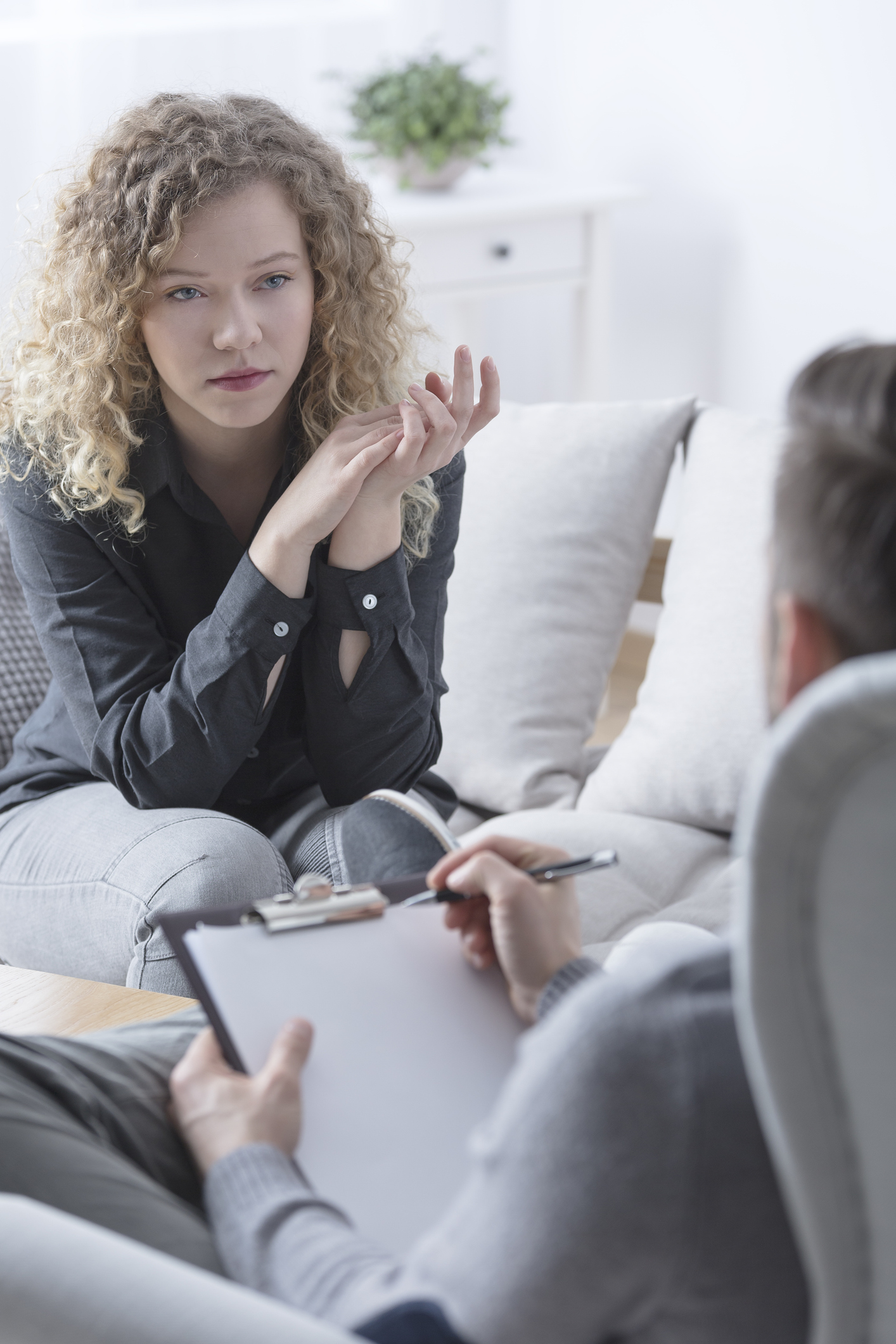 Therapy session with patient